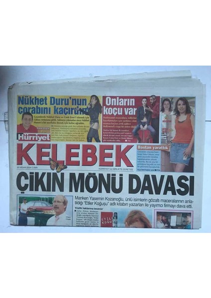 Hürriyet Gazetesi Kelebek Eki 30 Nisan 2004 - Çikın Mönü Davası GZ8517