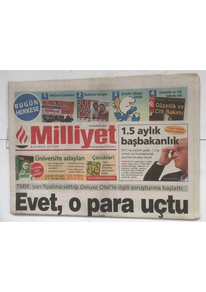 Milliyet Gazetesi 19 Şubat 2005 - Tmsf , Yarı Fiyatına Sattığı Deluxe Otelle Ilgili Soruşturma Başlattı GZ8429