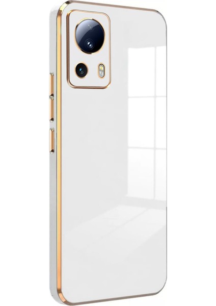 Xiaomi Mi 13 Lite Kılıf Olive Plated Beyaz