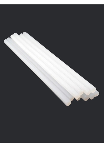 30 cm Sıcak Mum Silikon Çubuk Silikon Büyük Boy 10 Adet Kalın Çap 10 mm