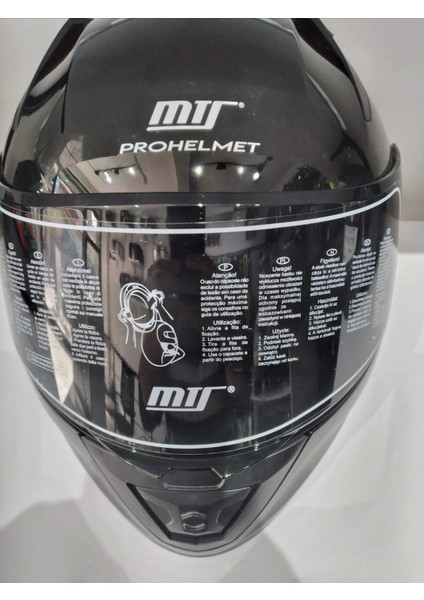 Kask Mts Pro 801 Parlak Siyah Güneş Gözlüklü fırsatları