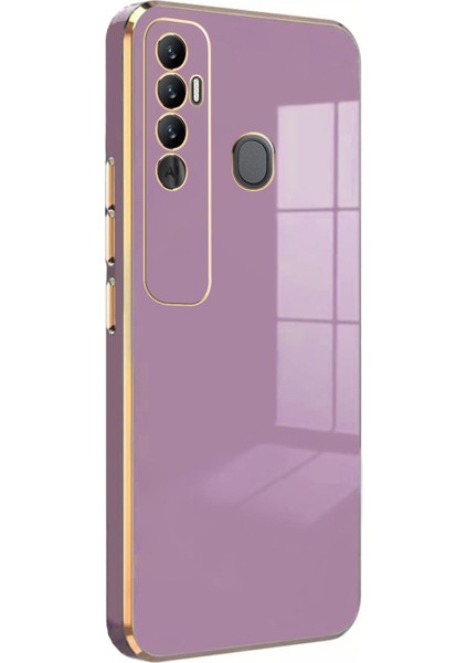 Tecno Spark 7 Pro Kılıf Olive Plated Lila