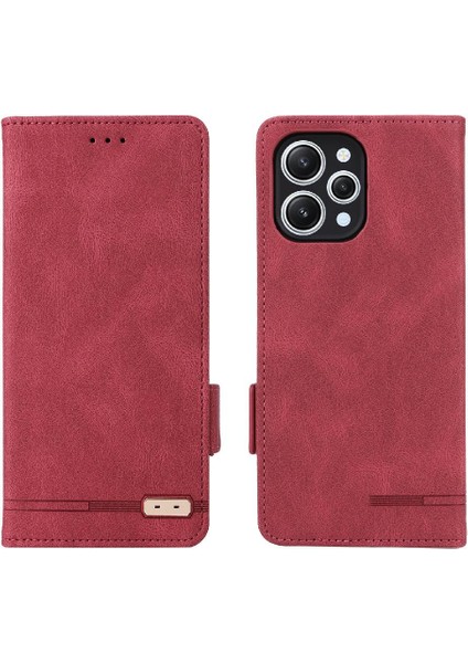 Xiaomi Redmi 12 Için Kılıf Koruyucu Kapak Kart Ekleme Deri Folio (Yurt Dışından)