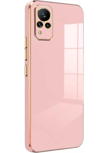 Vivo V21 Kılıf Olive Plated Pembe