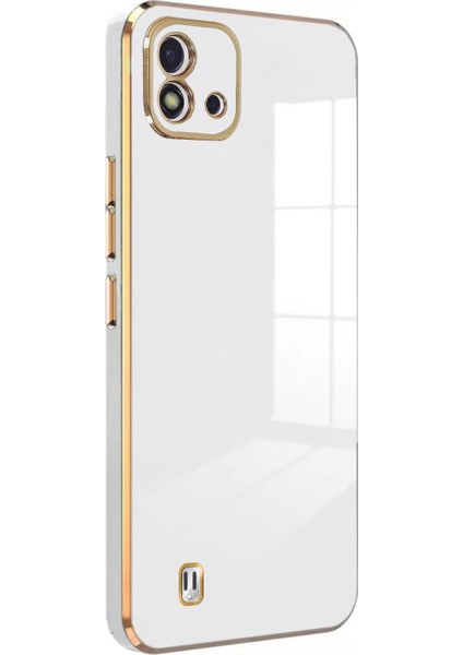 Realme C11 2021 Kılıf Olive Plated Beyaz