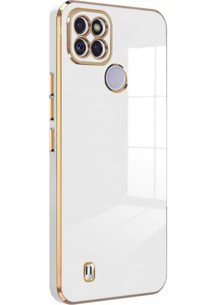 Realme C21Y Kılıf Olive Plated Beyaz