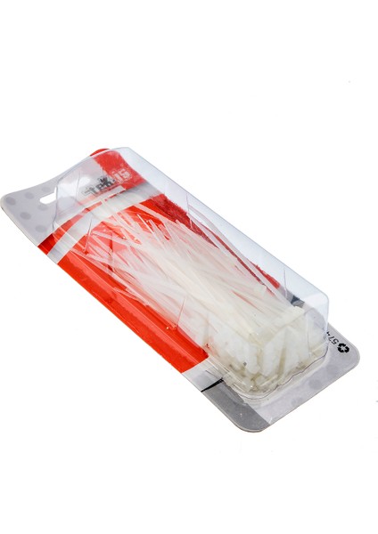 Kablo Bağı Cırt Kelepçe 100 mm x 2.5 mm Beyaz 50 Adet