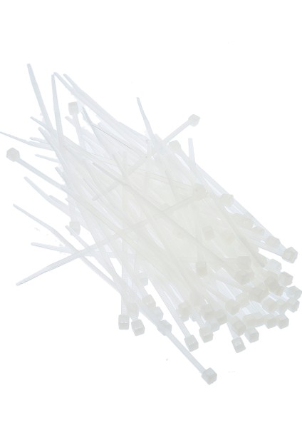 Kablo Bağı Cırt Kelepçe 100 mm x 2.5 mm Beyaz 50 Adet