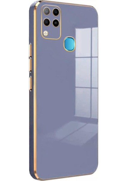 Infinix Hot 10T Kılıf Olive Plated Lavanta Grisi