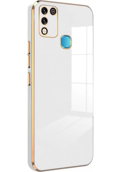 Infinix Hot 10 Play Kılıf Olive Plated Beyaz