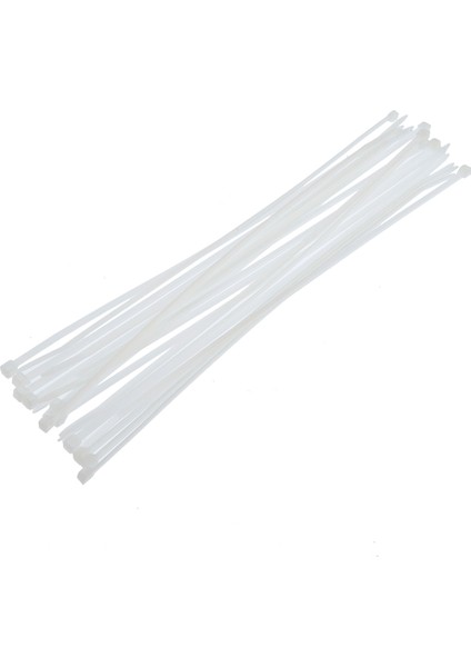 Kablo Bağı Cırt Kelepçe 292 mm x 3.6 mm Beyaz 20 Adet