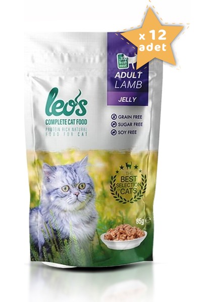 Leos Kuzulu Yetişkin Kedi Yaş Maması Pouch 12x85 Gr
