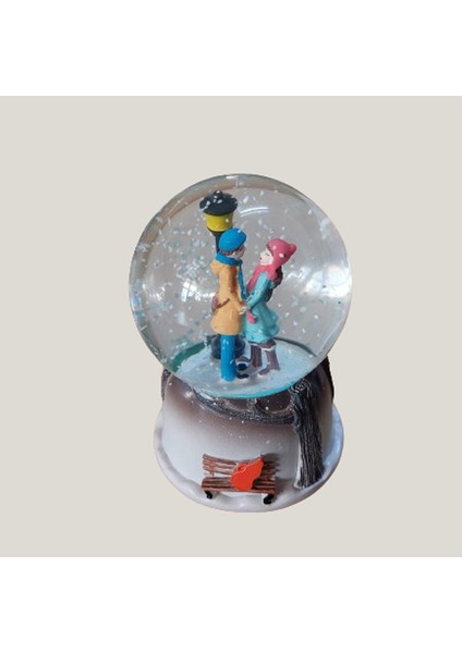 Sevgiliye Romantik Işıklı ve Müzikli Kar Küresi Küçük Boy fiyatları
