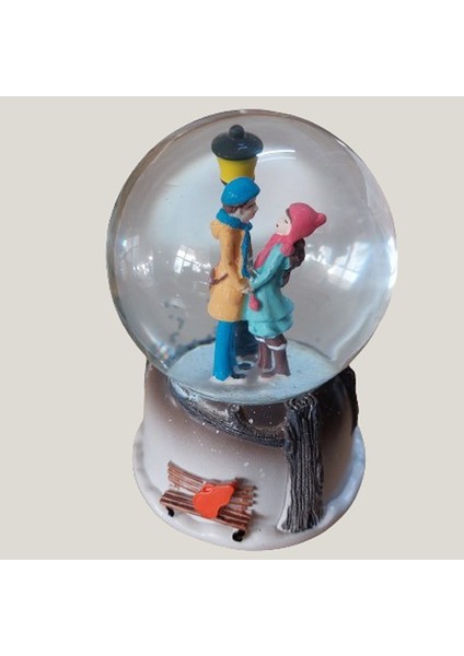 Sevgiliye Romantik Işıklı ve Müzikli Kar Küresi Küçük Boy fırsatları