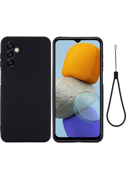 Samsung Galaxy M23 Için 5G/F23 5g Hassas Kesimler Şok Geçirmez Sıvı Silikon Kasa Yumuşak Mikrofiber Astar Kabuğu Strap-Black (Yurt Dışından) fiyatları