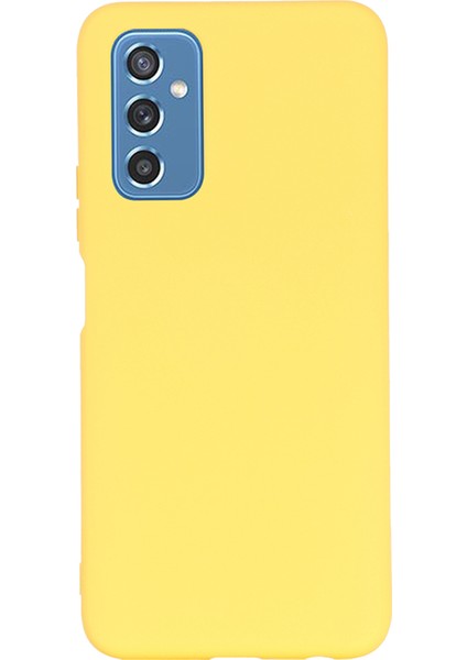 Samsung Galaxy M52 5g-Sarı Için Bilek Kayışı ile Yumuşak Sıvı Silikon Anti-Drop Telefon Koruyucu Arka Kılıf Kapağı (Yurt Dışından)