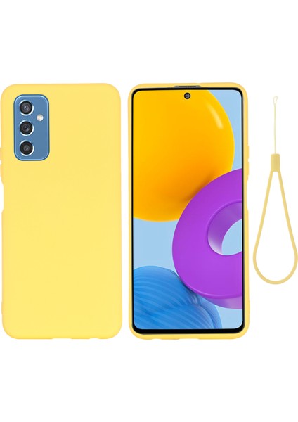 Samsung Galaxy M52 5g-Sarı Için Bilek Kayışı ile Yumuşak Sıvı Silikon Anti-Drop Telefon Koruyucu Arka Kılıf Kapağı (Yurt Dışından) fiyatları