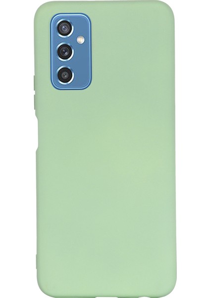 Samsung Galaxy M52 5g-Green Için Bilek Kayışı ile Yumuşak Sıvı Silikon Anti Drop Telefon Koruyucu Arka Kılıf Kapağı (Yurt Dışından)