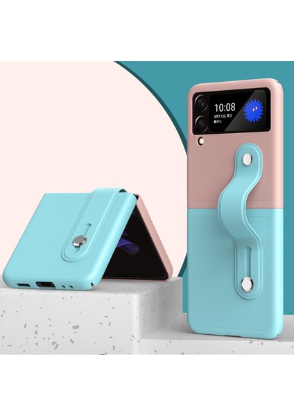 Samsung Galaxy Z Flip3 Için 5g Kontrast Renk Tasarımı Kickstand-Cen/pink (Yurt Dışından)