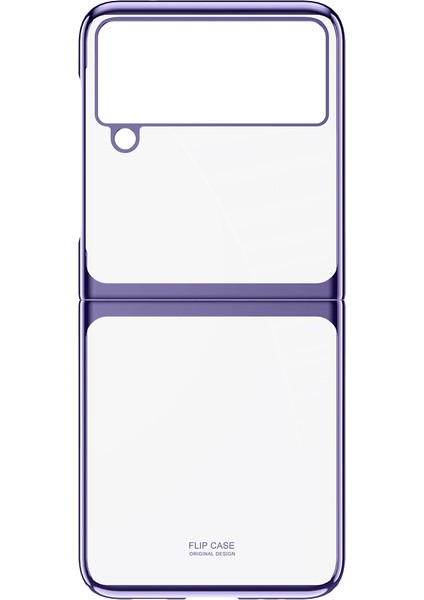 Samsung Galaxy Z Flip3 Için Şok Geçirmez Elektrapılaşma Katlanır Sert Pc Telefon Kabuğu Cep Telefon Torbası Kılıfı (Yurt Dışından)