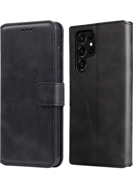 Cüzdan Stand Pu Deri+Tpu Tam Koruma Samsung Galaxy S22 Ultra 5g-Black Için Manyetik Toka Telefon Kapak Kılıfı (Yurt Dışından) fiyatları