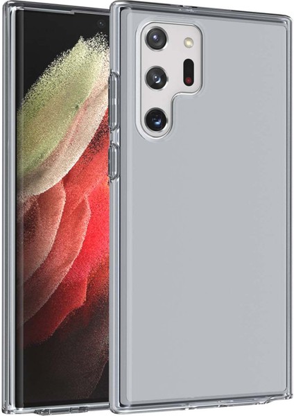 Tpu+Pc Hybrid Telefon Kılıfı 3.0mm Kalınlaştırılmış Düşüş Dayanıklı Şeffaf Telefon Koruyucusu Samsung Galaxy S22 Ultra 5g-Transparent Siyah (Yurt Dışından)