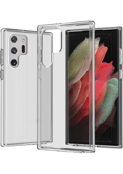 Tpu+Pc Hybrid Telefon Kılıfı 3.0mm Kalınlaştırılmış Damla Dirençli Şeffaf Telefon Koruyucusu Samsung Galaxy S22 Ultra 5g-Transparent (Yurt Dışından)