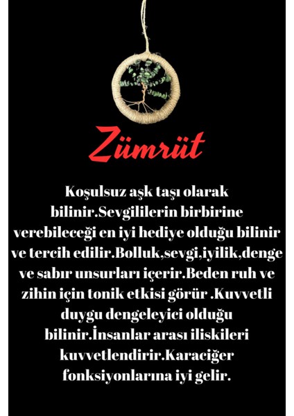 Sertifikalı Zümrüt Doğal Taş El Yapımı Duvar Süsü & Araba Süsü & Kapı Süsü