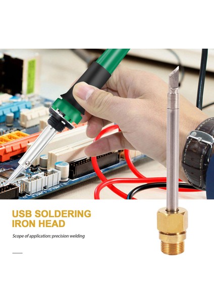 510 Arayüzü Havya Ucu Mini Taşınabilir USB Havya Ucu Kaynak Rework Aksesuarları, Bıçak Ucu (Yurt Dışından)
