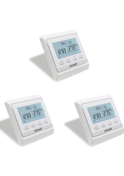 3x 16A 230 V LCD Programlanabilir Sıcak Yerden Isıtma Oda Termostatı Termoregülatör Sıcaklık Kontrol Cihazı Manuel Mekanik (Yurt Dışından)