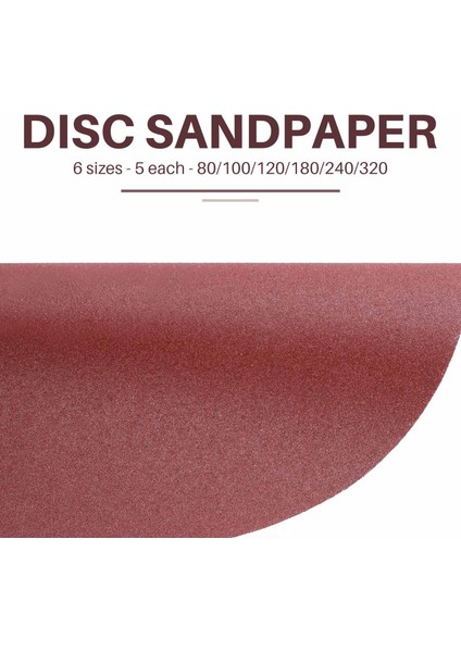 30 Adet/takım 5 Inç 125MM Yuvarlak Zımpara Diski Kum Sayfaları Grit 80/100/120/180/240/320 Kanca ve Döngü Zımpara Diski Sander Irmik (Yurt Dışından) fırsatları
