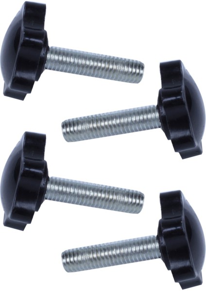 4 Adet M8 x 30MM Erkek Dişli 32MM Yıldız Başlı Sıkma Topuzu Siyah (Yurt Dışından)