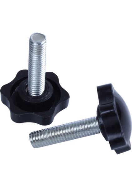 4 Adet M8 x 30MM Erkek Dişli 32MM Yıldız Başlı Sıkma Topuzu Siyah (Yurt Dışından)