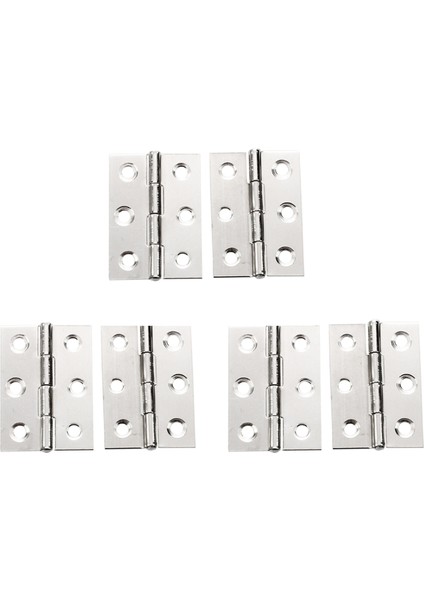6 Adet Paslanmaz Çelik 2 Inç 4.4x3.1cm Dolap Kapı Menteşeleri Donanım (Yurt Dışından) fiyatları