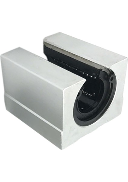 SBR25UU Lineer Bilyalı Rulman Kaydırma Ünitesi, 25MM Delik Çapı Lineer Hafif Rulman Kılavuz Rayı Silindirik Alüminyum Braket (Yurt Dışından)