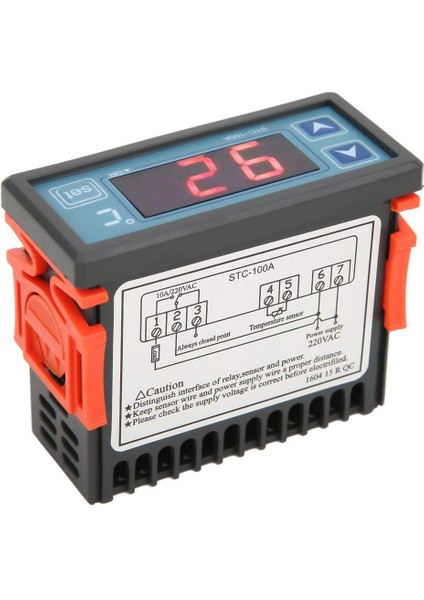 STC-100A Sıcaklık Kontrol Cihazı Soğuk Isı Buzdolabı Termostat Regülatörü Termoregülatör Termokupl Sensörü, Ac 220 V (Yurt Dışından)