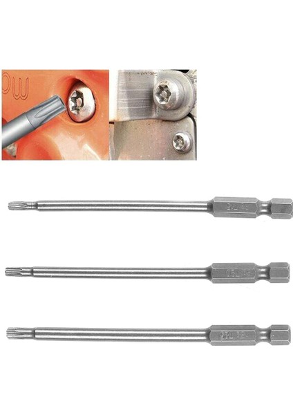 13 Adet 100MM Torx Uzun Tornavida Uçları Seti, Manyetik Torx Bit Seti T6-T40, 1/4 Inç Hex Shank Elektrikli Tornavida Araçları (Yurt Dışından)