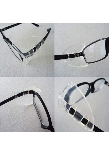 Güvenlik Gözlükleri Için Şeffaf Tarafta 3 Çift Güvenlik Gözlükleri Yan Kayma Küçük ve Orta Boy Gözlüklere Uyuyor (Yurt Dışından) fırsatları
