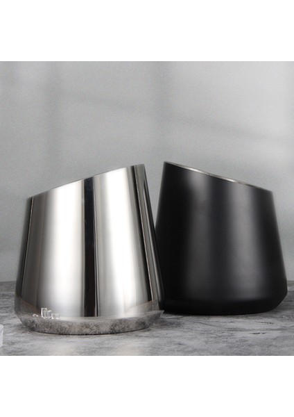 Paslanmaz Çelik Buz Kovası Şampanya Kovası Bar Ktv Buz Kovası Ev Bira Kovası Dekoratif Süsler, Siyah (Yurt Dışından) fırsatları