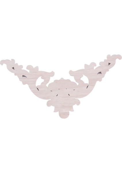 2x 20 x 20CM Kauçuk Ahşap Meşe Oymalı Köşe Onlay Aplike Dolabı Boyasız (Yurt Dışından)