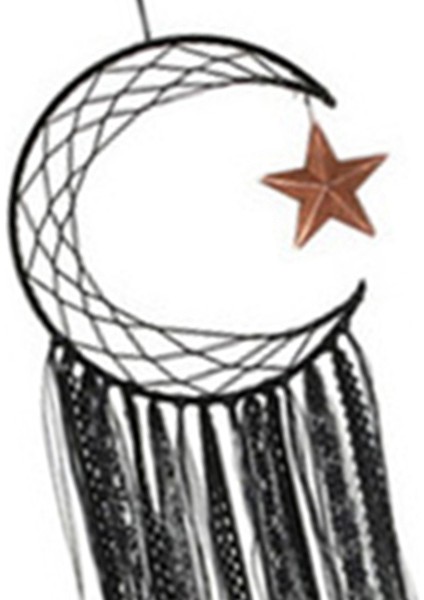Yarım Ay Dreamcatcher El Yapımı Dream Catcher Net Tüyler Ev Duvar Asılı ve Bar ve Parti Dekorasyonu (Yurt Dışından)