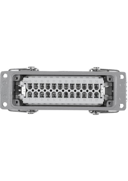 Dikdörtgen H24B-HE-024-1 Ağır Hizmet Konnektörleri Güç 24 Pin Çekirdek Hattı 16A 500 V Vida Ayakları Havacılık Fiş Soketi, 139X43X72MM (Yurt Dışından) indirimleri