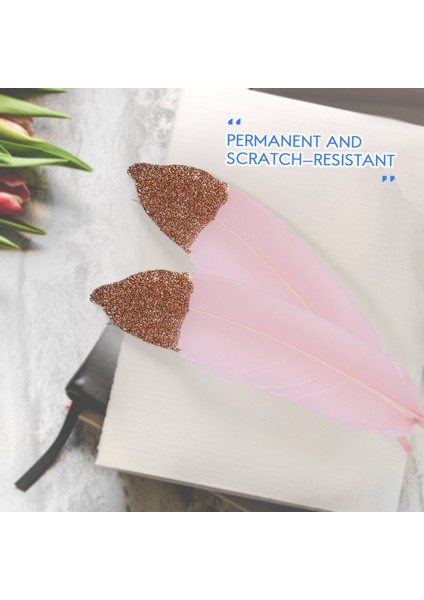 Tüy Çelenk Gül Altın Glitter Daldırma Yumuşak Tüy Banner Yatak Odası Için Bohem Teepee Süslemeleri Boho Tema Düğün Gelin Bebek Duş Deco Pembe (Yurt Dışından)