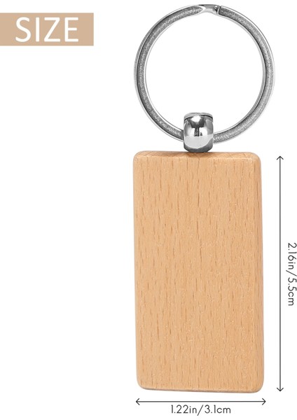 12 Adet Boş Ahşap Anahtarlık Dikdörtgen Anahtarlık Etiketleri Ahşap Anahtarlıklar Anahtarlık Dıy Craft Için (Yurt Dışından) fırsatları