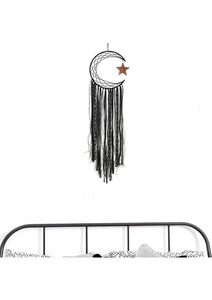 Yarım Ay Dreamcatcher El Yapımı Dream Catcher Net Tüyler Ev Duvar Asılı ve Bar ve Parti Dekorasyonu (Yurt Dışından)