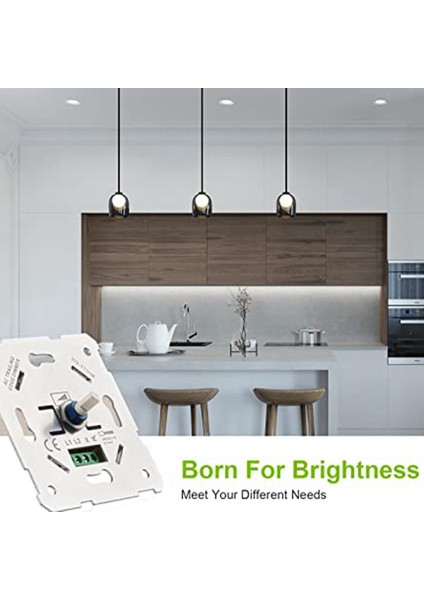 LED Dimmer Anahtarı, Kısılabilir LED ve Halojen Için Sıva Altı Dimmer, 5-300 W Dimmer Anahtarı Led, Faz Kontrollü Dimmer (Yurt Dışından)