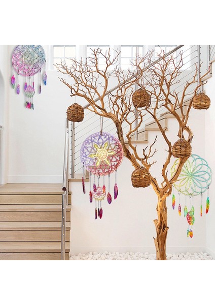 3 Adet Dıy Kristal Epoksi Kalıp Dream Catcher Rüzgar Ahenge Asılı Duvar Dekorasyon Ayna Silikon Kalıp Reçine B (Yurt Dışından) modelleri