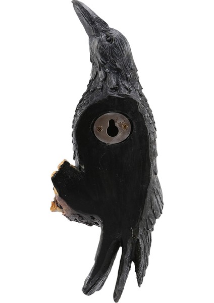 2x Raven Heykeli Sahte Raven Reçine Heykeli Kuş Karga Heykel Açık Kargalar Cadılar Bayramı Dekor Yaratıcı Saçak Dekorasyon (Yurt Dışından)