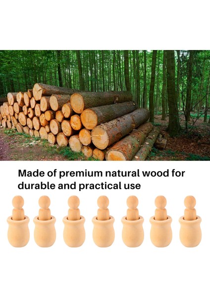 Bitmemiş Ahşap Mandal Yuvalama Bebek Insan Bedenleri, Boyama Için Doğal Boyasız Dekoratif Ahşap Figürler, Sanat Projeleri 20 (Yurt Dışından) modelleri