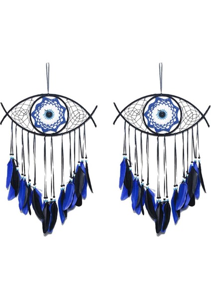 2x Nazar Dream Catchers Yatak Odası Için El Dokuma Makrome Dreamcatcher Duvar Asılı Ev Dekor Iyi Şanslar Nimet Hediye, 3 (Yurt Dışından)